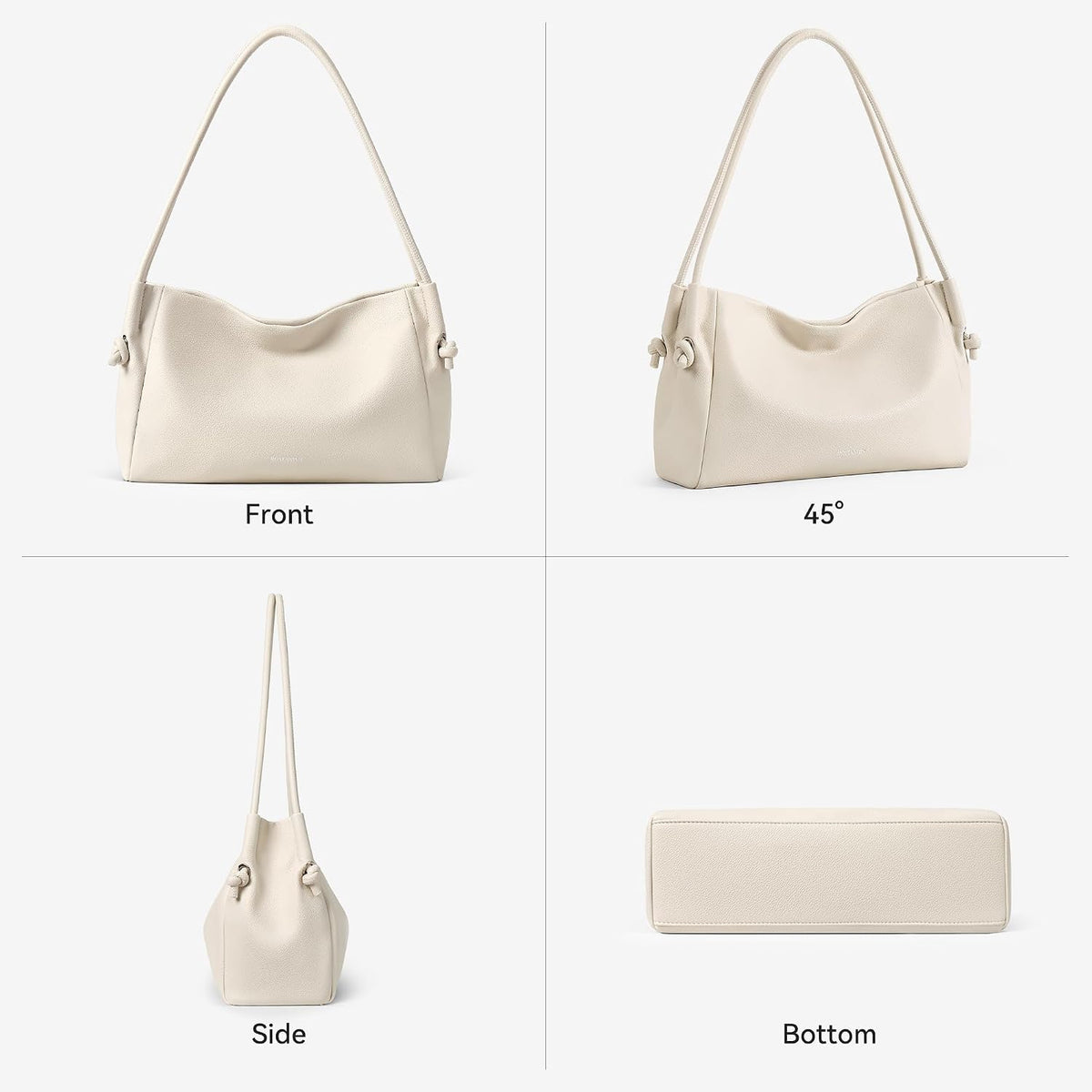 Shoulder Bag for Women - Pebbled Vegan Leather Purses, Soft Hobo Handbag for Travel and Work