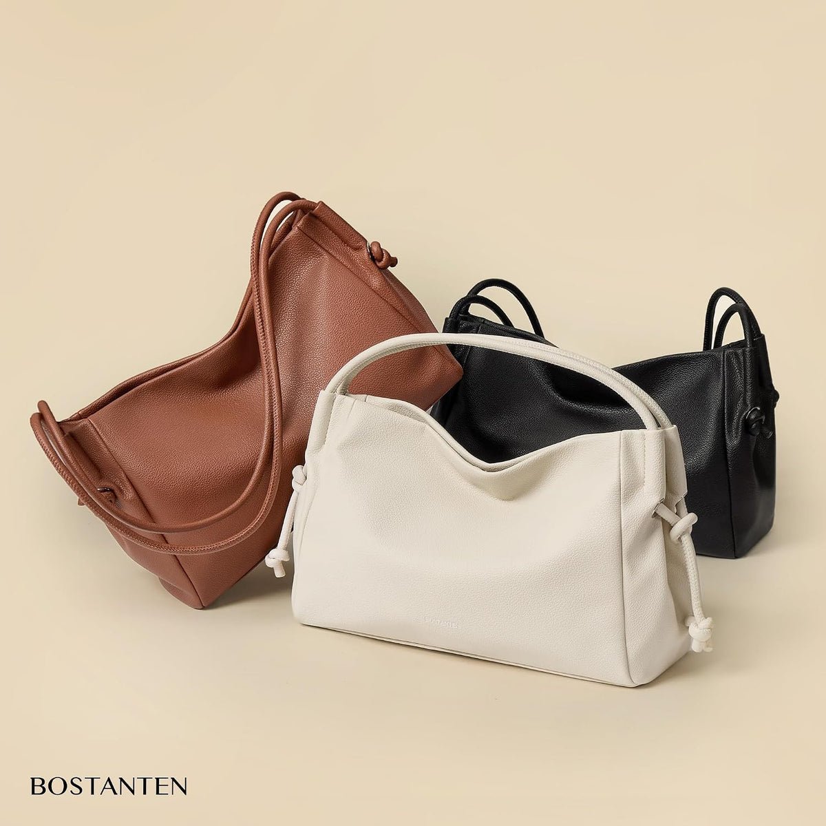 Shoulder Bag for Women - Pebbled Vegan Leather Purses, Soft Hobo Handbag for Travel and Work
