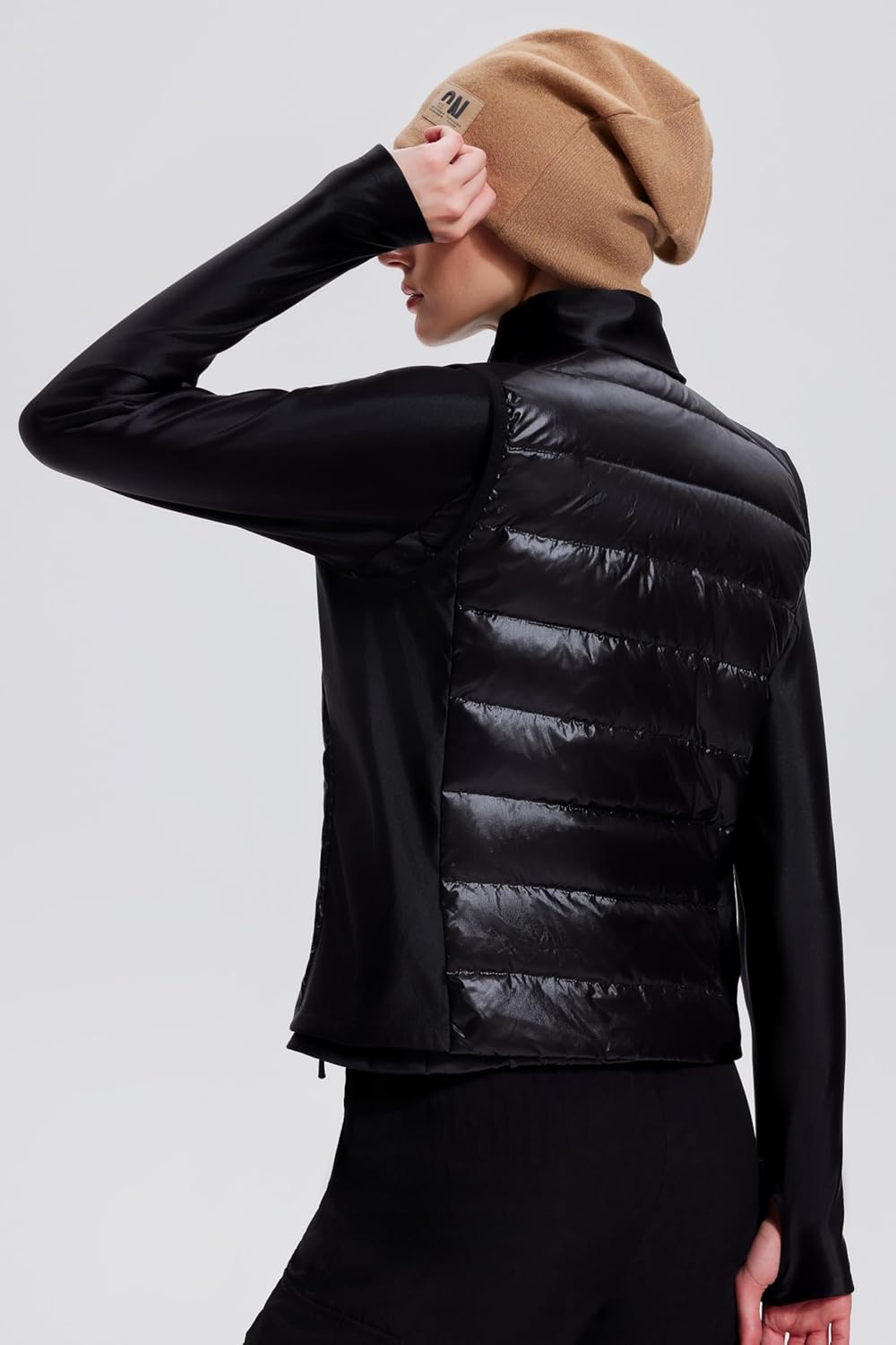 AFZ Women's Lightweight Puffer Vest 800FP Winter Down Vest Sleeveless Quilted Water Resistant Running Jacket