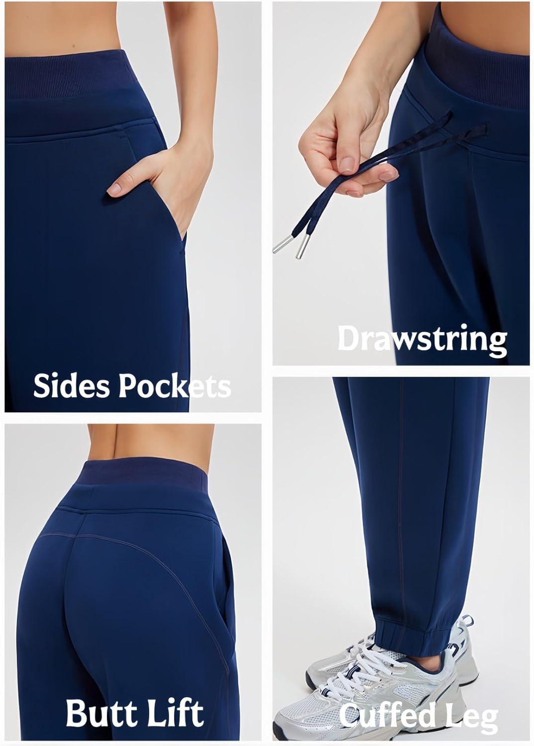 AFZ Women Baggy Sweatpants with Pockets Cotton Joggers Ankle Pants for Lounge Running Workout