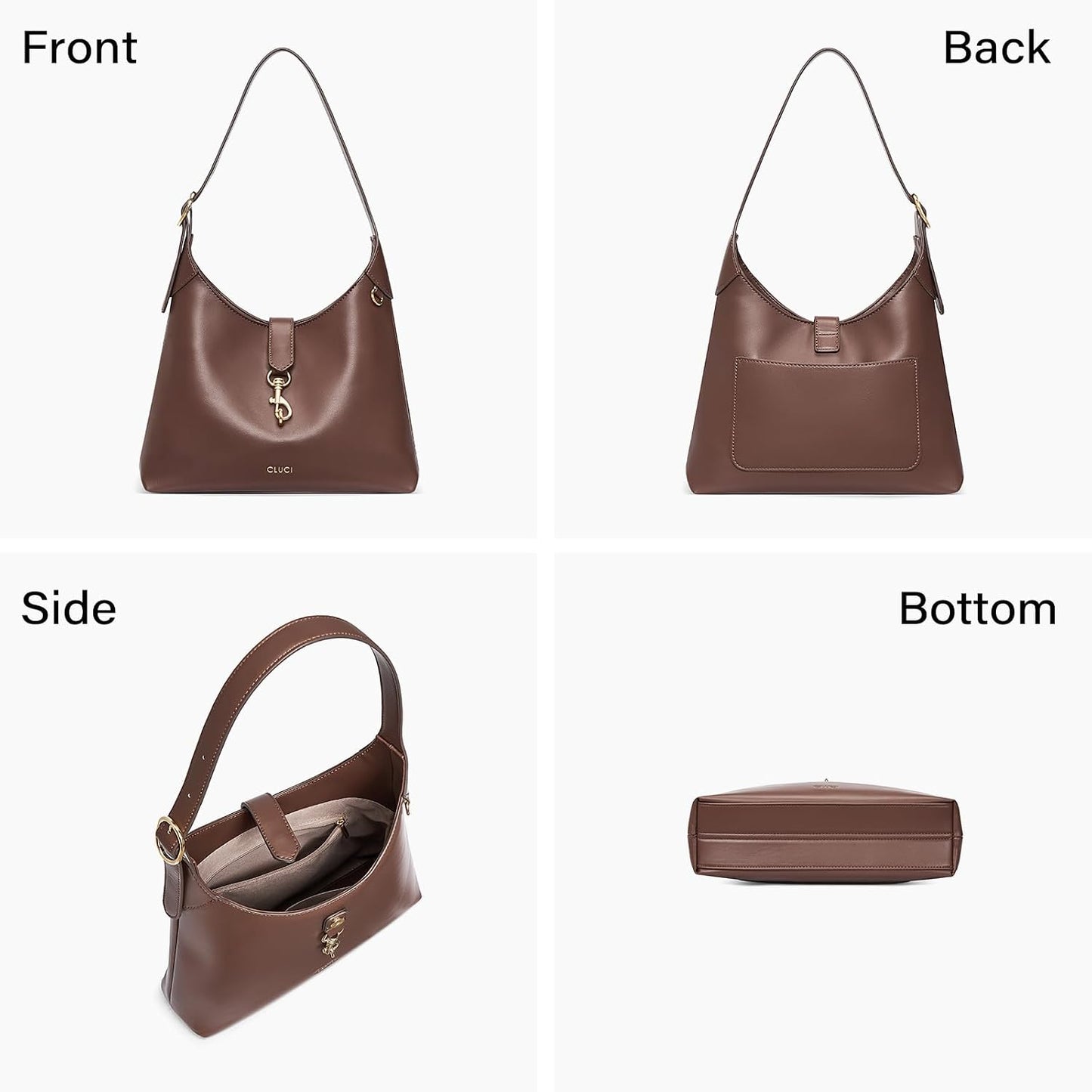 Womens Purses and Handbags, Soft Vegan Leather Hobo Bags with Adjustable Strap, Lightweight Slouchy Shoulder Bag