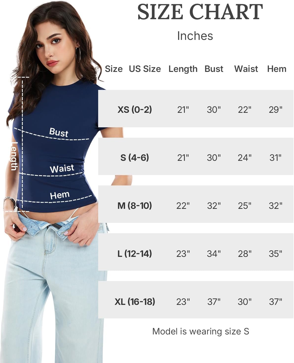 Women's Short Sleeve Compression Workout Top - Slim Fit Stretchy Y2K Tee