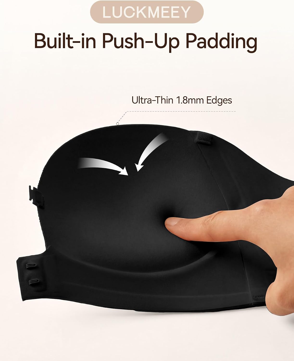Strapless Front Closure Push Up Bra — Stay-Put, Wireless & Seamless