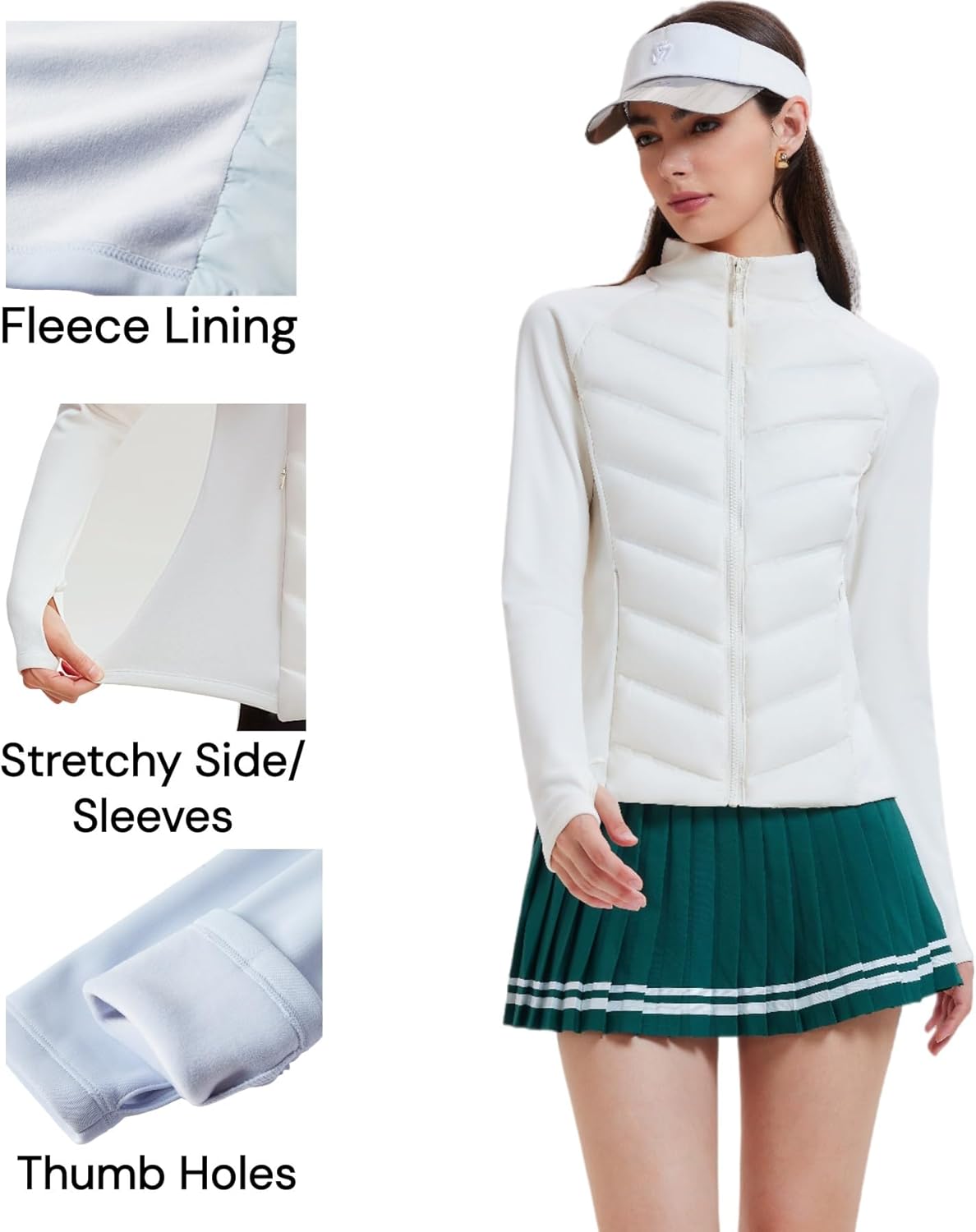 AFZ Lightweight Puffer Jacket Women 800 Down-Fill Waterproof Quilted Down Jackets for Hiking Running