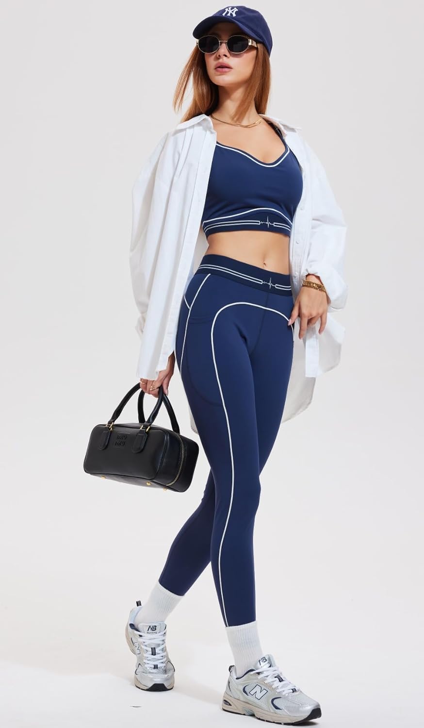 AFZ Yoga Sets for Women with Pockets 2 Piece Workout Pilates Outfits Leggings Sports Bra Athletic Sets