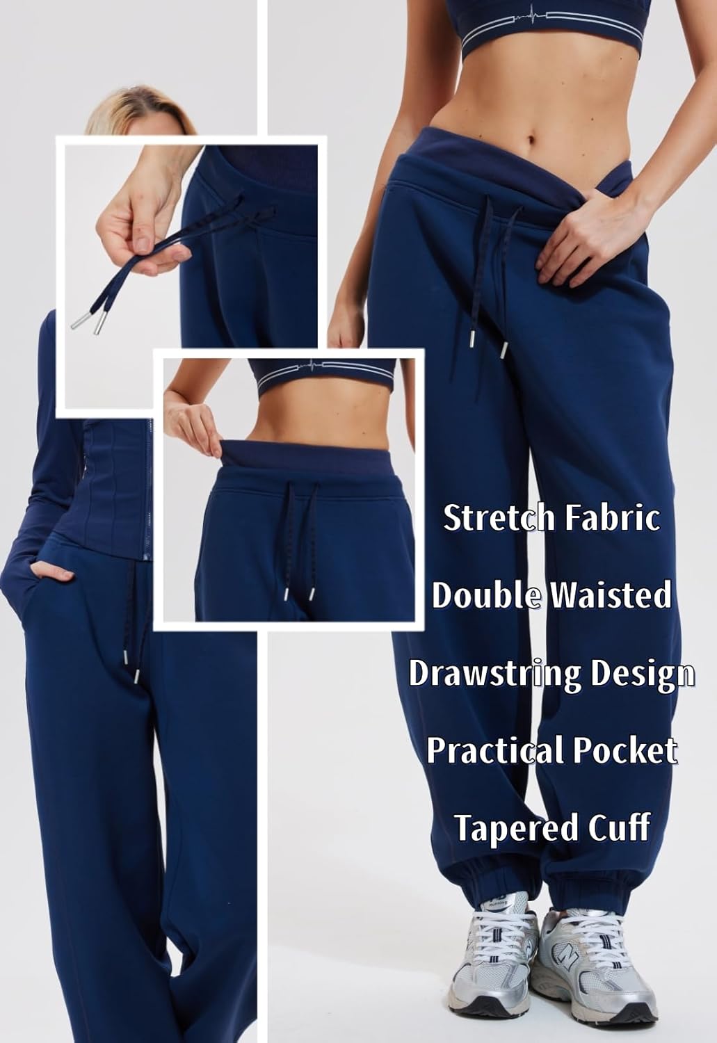 AFZ Sweat Sets for Women 2 Piece Lounge Outfits Zip Up Jackets Elastic Drawstring Jogger Pants Sweatpants Tracksuit