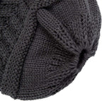 2 Pack Ponytail Beanie for Women, Winter Warm Soft Stretch Cable Knit Messy High Bun Hat