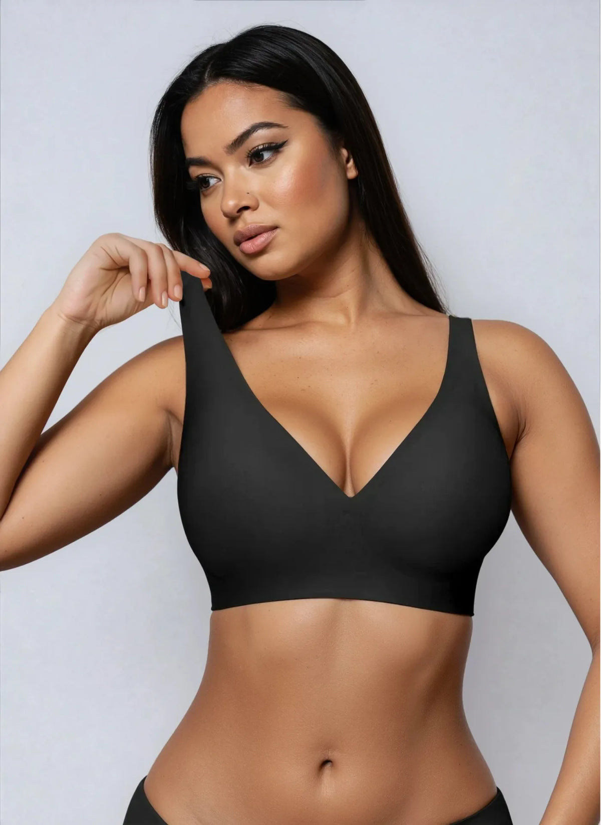 Wireless Lifting Jelly Bra — wireless jelly bra black front