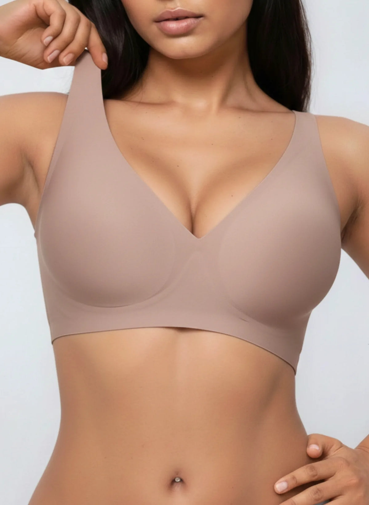 Wireless Lifting Jelly Bra — wireless jelly bra grey front