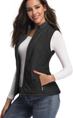 Women's Quilted Vest Lightweight Packable Puffer Gilet for Outdoor Travel
