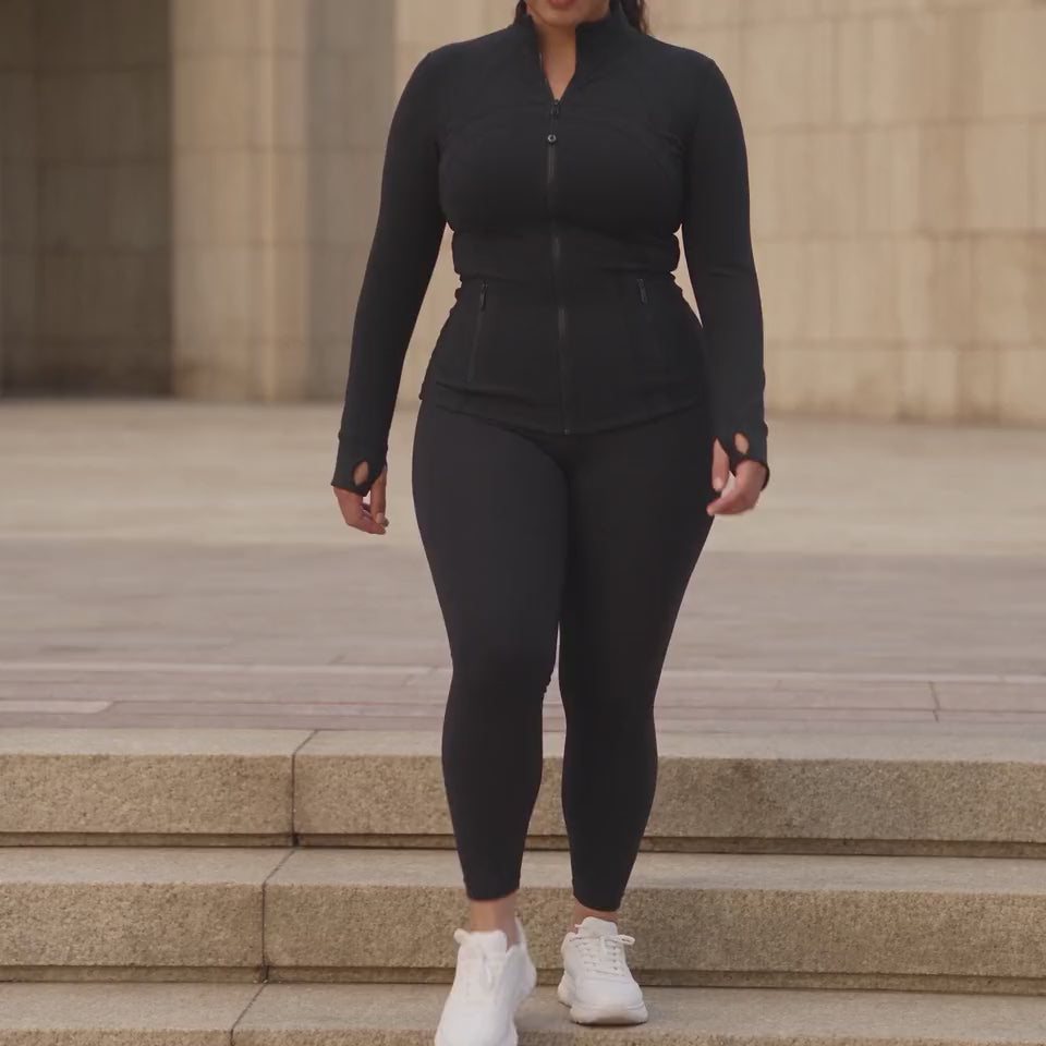 AFZ Sculpted Jacket — Clip 03 — Black and White city fit and cuff