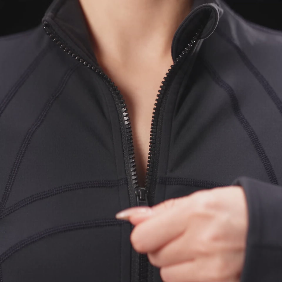 Thick fleece jacket zipper craftsmanship