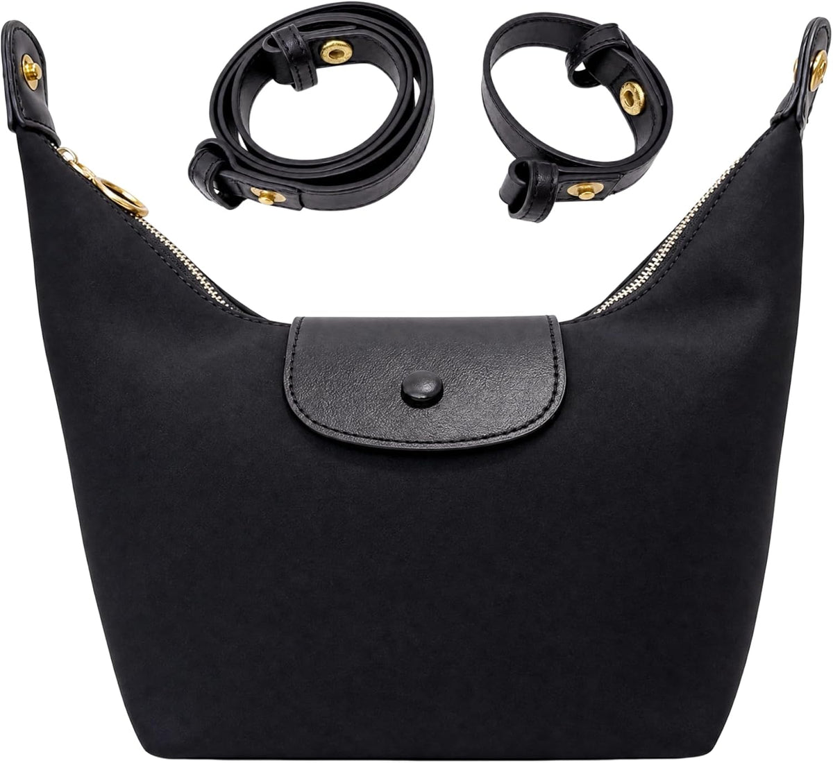 Small Crossbody Bag for Women, Frosted PU Leather Shoulder Purse Mini Hobo Handbag with 2 Removable Straps