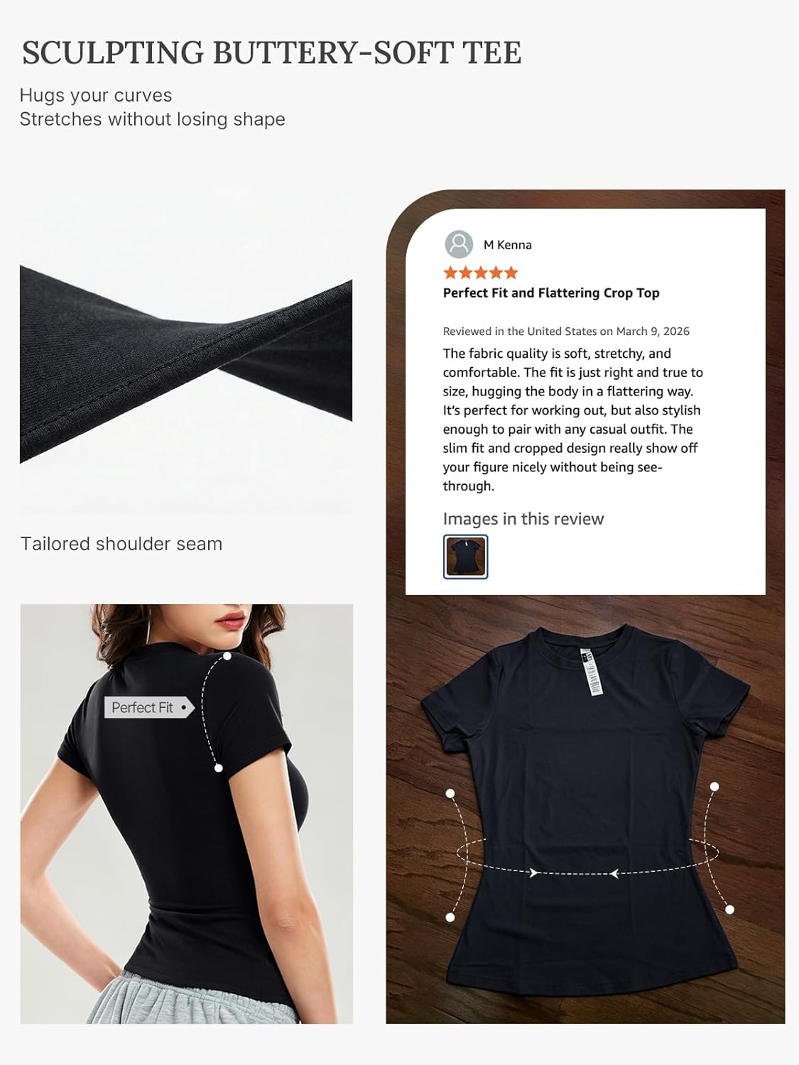 Women's Short Sleeve Compression Workout Top - Slim Fit Stretchy Y2K Casual Tee