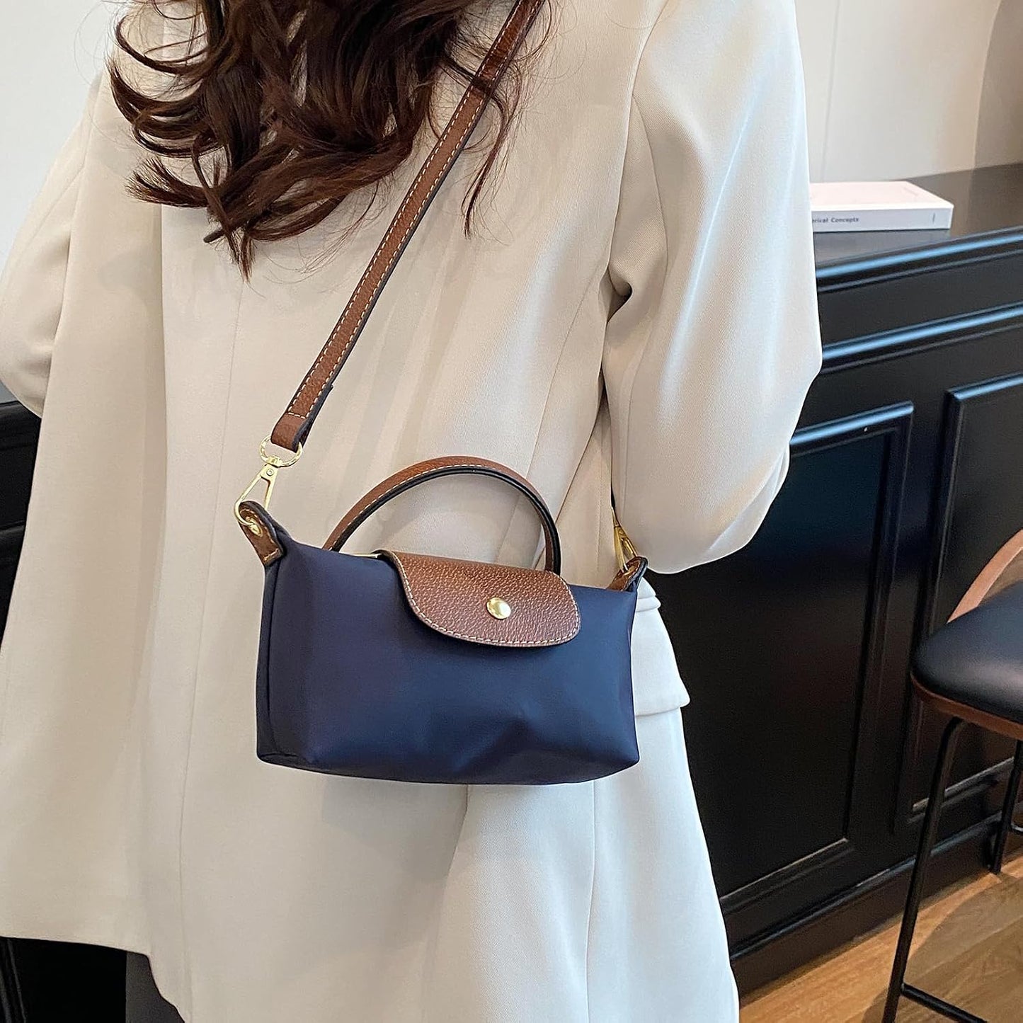 Mini Crossbody Bag for Women - Small Spacious Tote with Adjustable Strap and Zipper Pockets
