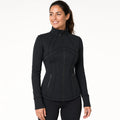 COSLEAF Thick / Fleece / Black fitted jacket on model