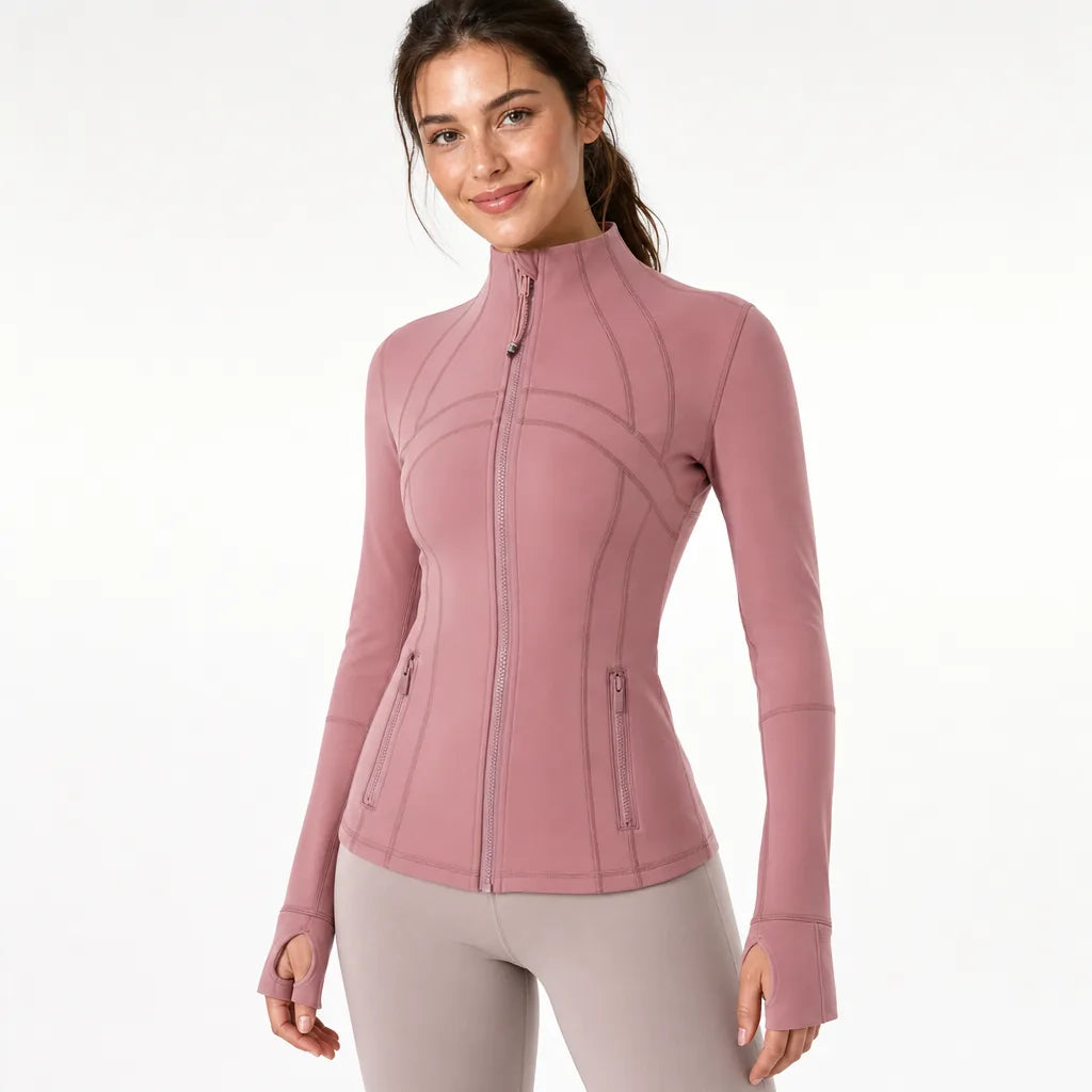 COSLEAF Thick / Fleece / Mesa fitted jacket on model