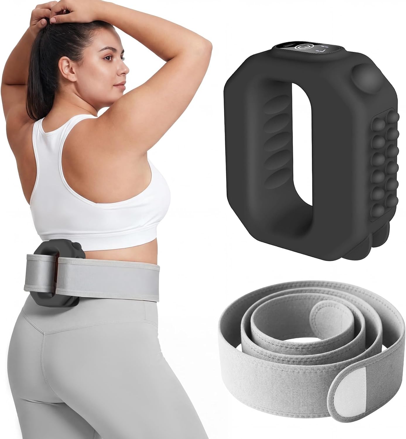 R10 Fascia Ring Massager - Hands-Free Electric Body Massager with Waist Belt