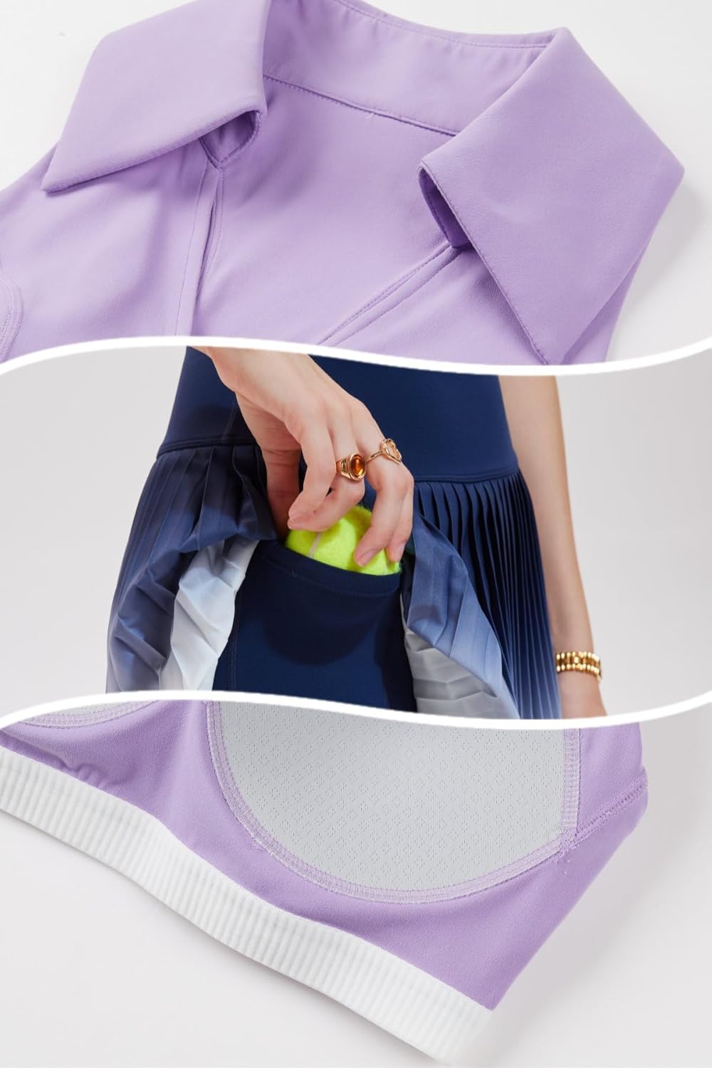AFZ Women Pleated Tennis Skirt Set Two Piece Racerback Golf Outfits High Waisted Pickleball Skirt with Shorts