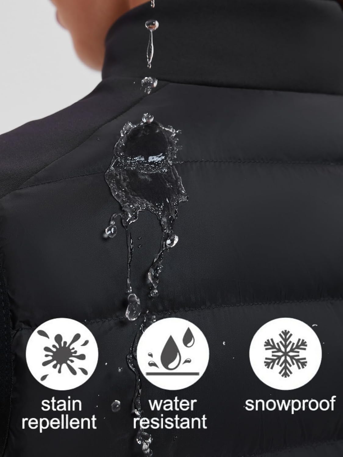 Lightweight Women's 800 Down-Fill Waterproof Quilted Puffer Jacket for Hiking and Running