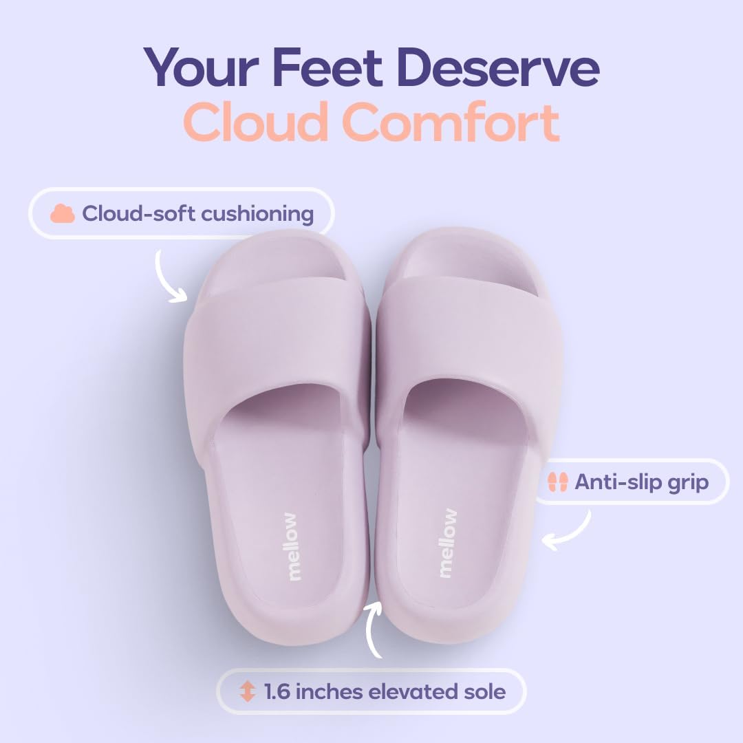 Cloud Slides for Women & Men, Thick Shock-Absorbing Sole, Ultra Soft Cushioning Recovery Sandals