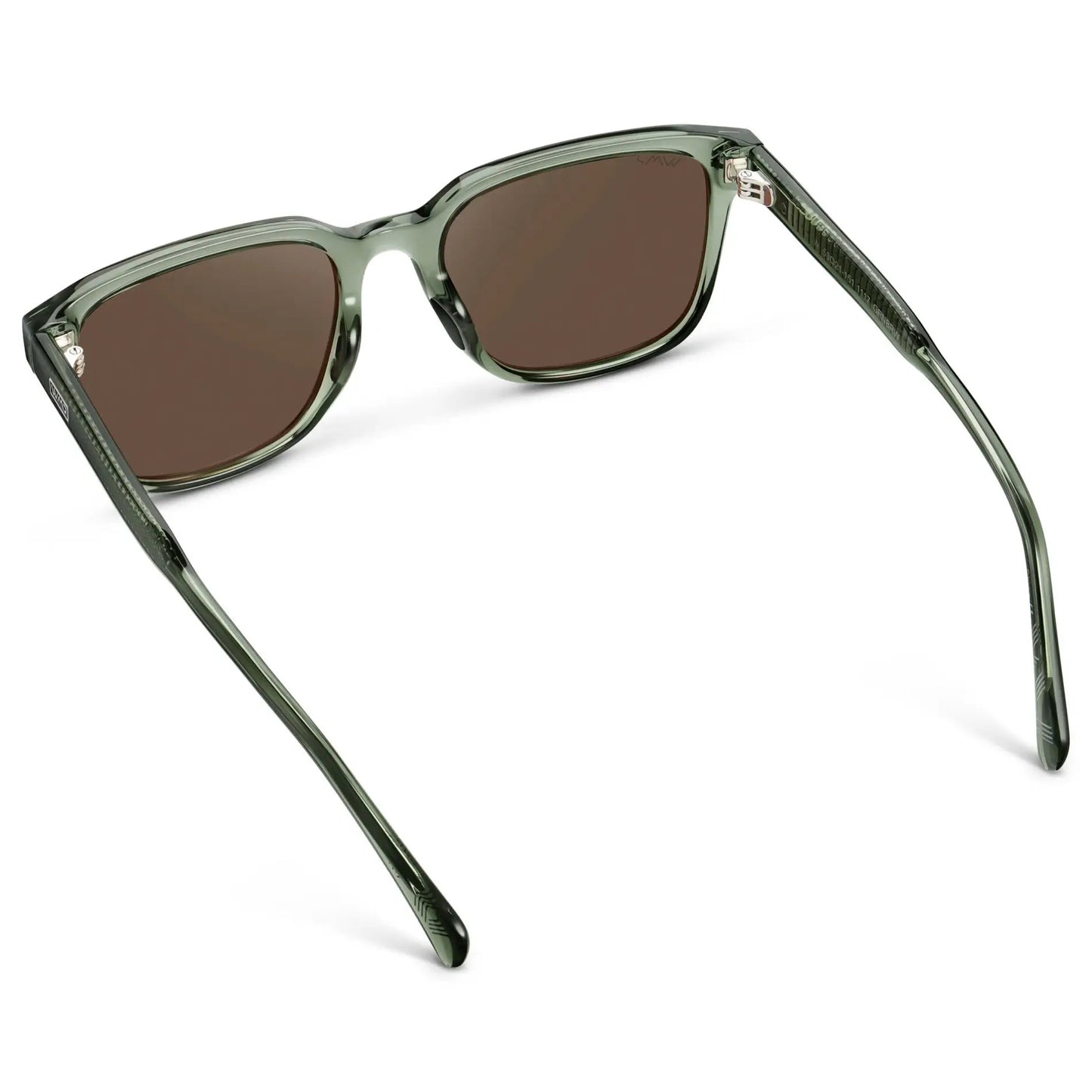 Polarized Rectangular Sunglasses with Metal Accents and Sleek Geometric Lines