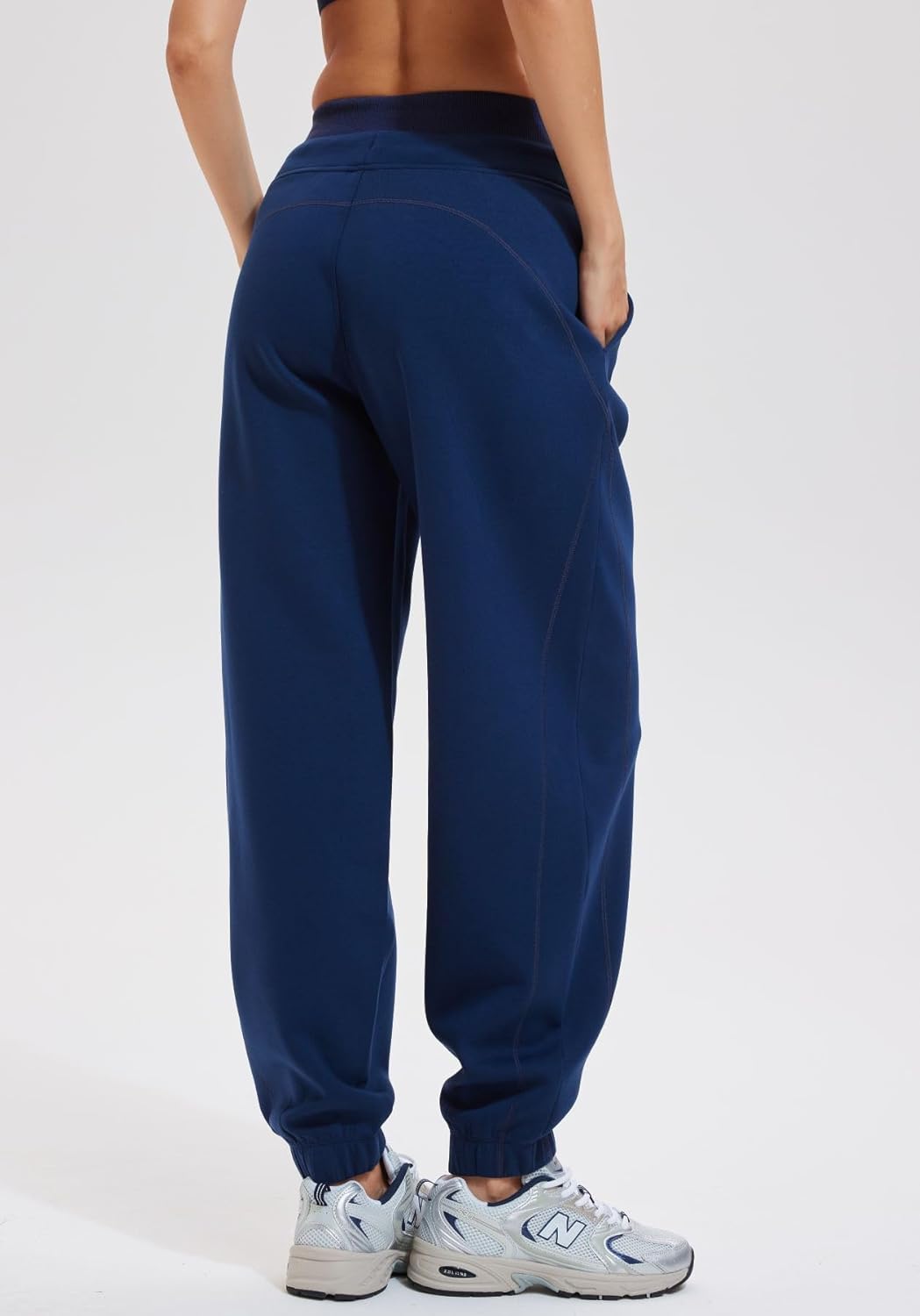 AFZ Women Baggy Sweatpants with Pockets Cotton Joggers Ankle Pants for Lounge Running Workout