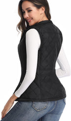 Women's Quilted Vest Lightweight Packable Puffer Gilet for Outdoor Travel