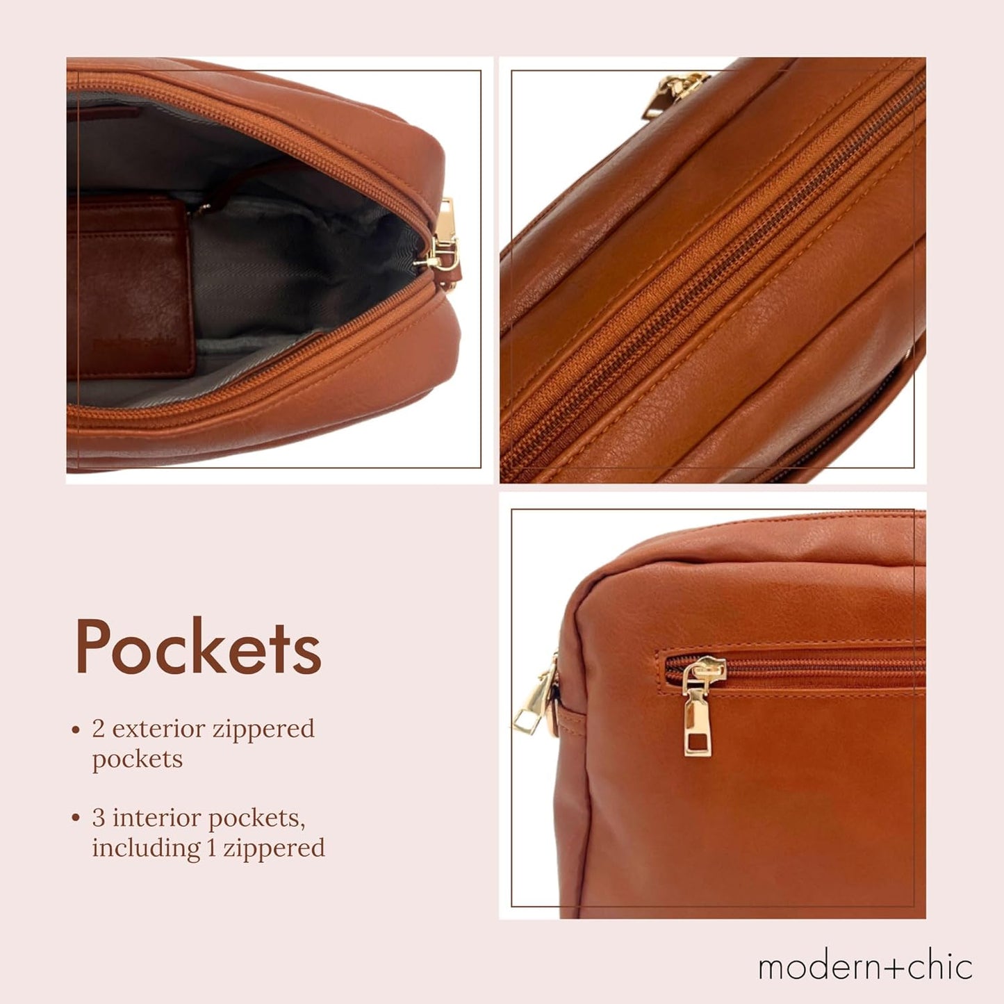 Small Vegan Leather Crossbody Purse for Women with Adjustable Strap and Matching Wallet