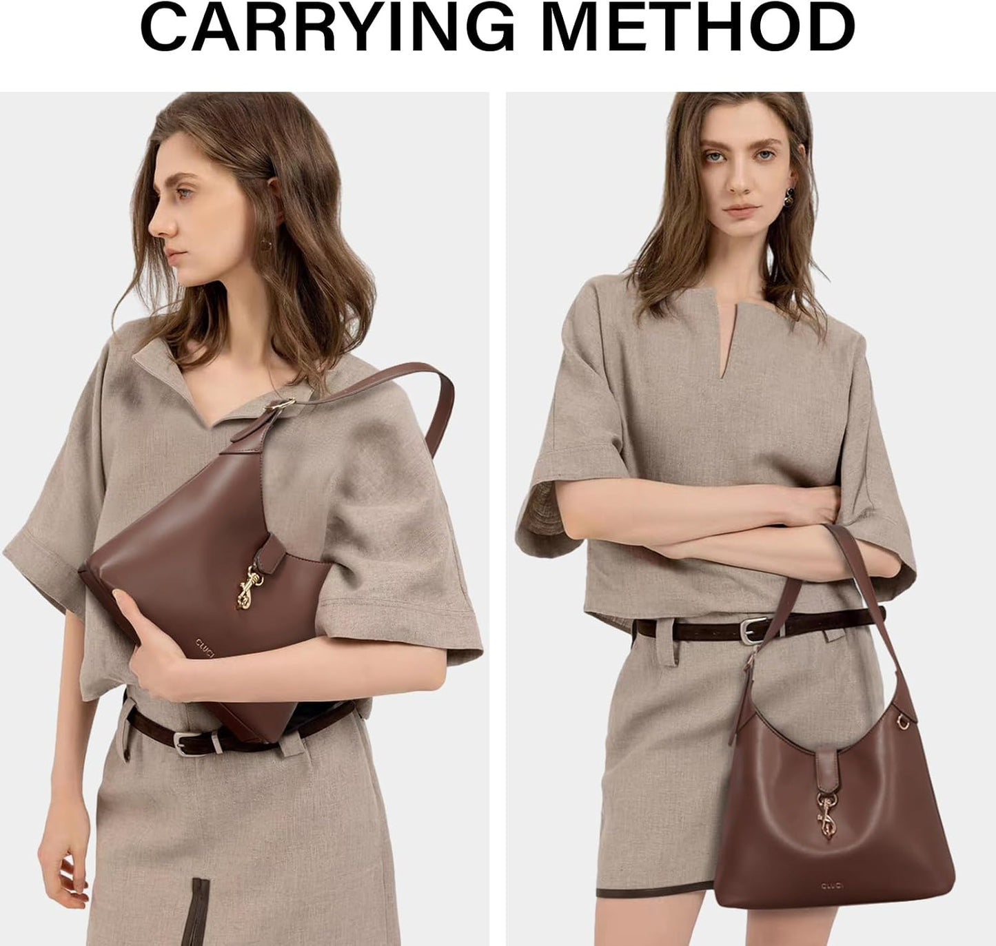 Womens Purses and Handbags, Soft Vegan Leather Hobo Bags with Adjustable Strap, Lightweight Slouchy Shoulder Bag