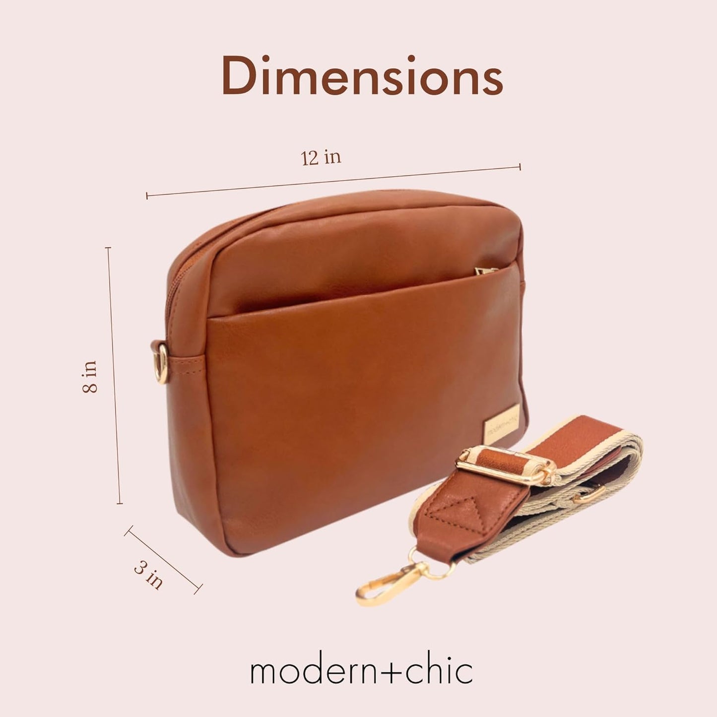 Small Vegan Leather Crossbody Purse for Women with Adjustable Strap and Matching Wallet