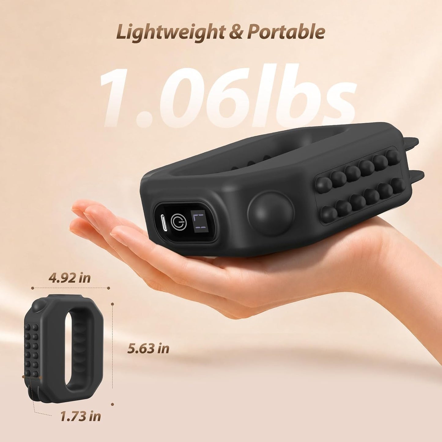 R10 Fascia Ring Massager - Hands-Free Electric Body Massager with Waist Belt