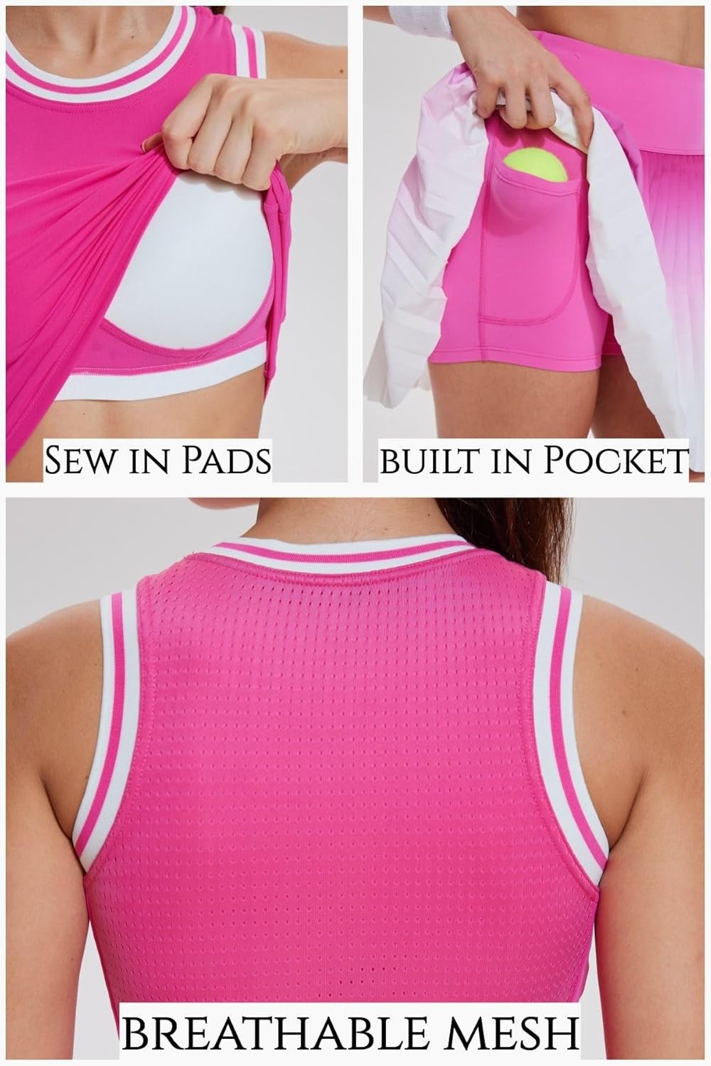 AFZ Women Pleated Tennis Skirt Set Golf Pickleball Outfits Two Pieces Athletic Dress with Built in Shorts