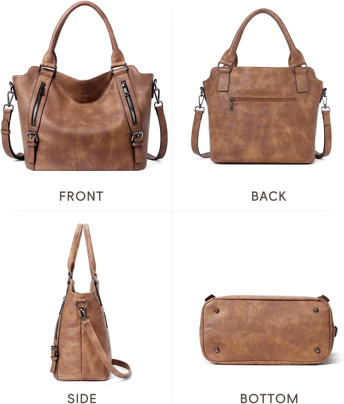Large Hobo Bags for Women, Water Repellent Tote Handbags with Multiple Pockets and Adjustable Strap