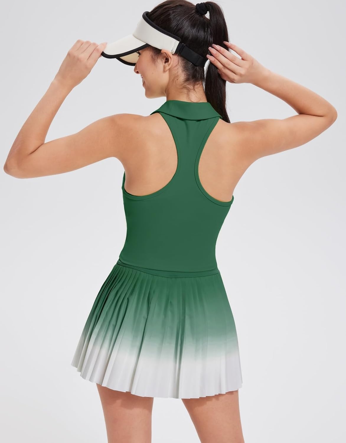 AFZ Two Piece Tennis Skirt Set for Women Pleated Golf Pickleball Outfits Skort Sets with Pockets