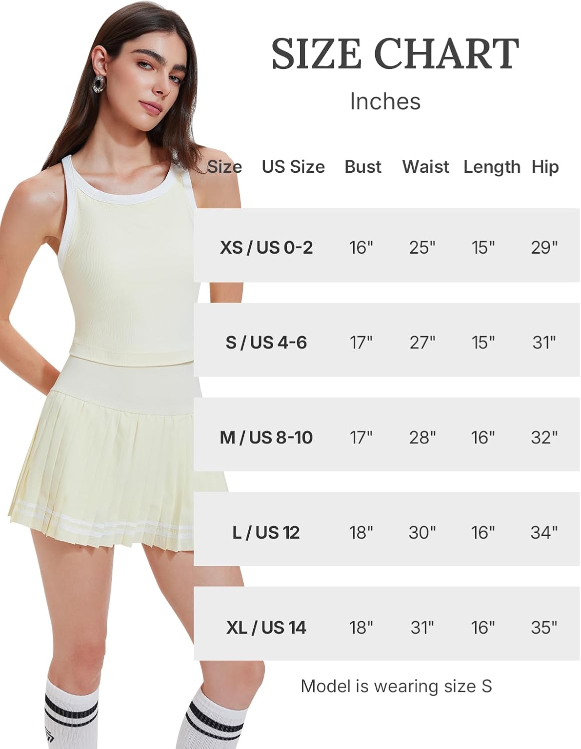 Tennis Skirt Set for Women 2 Piece Racerback Tank Top Golf Dress Activewear for Outfit Pickleball Athletic Workout
