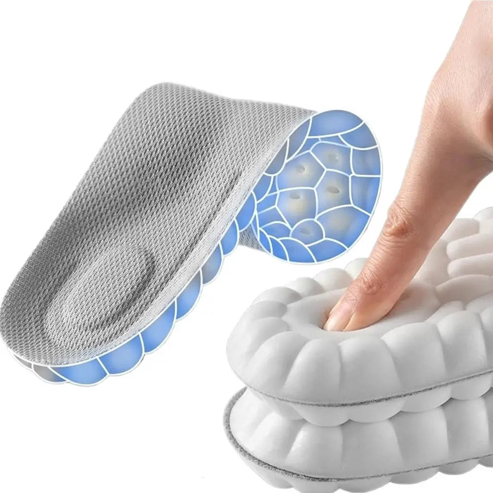 Gray cloud cushion insole with soft textured top and cushioned underside